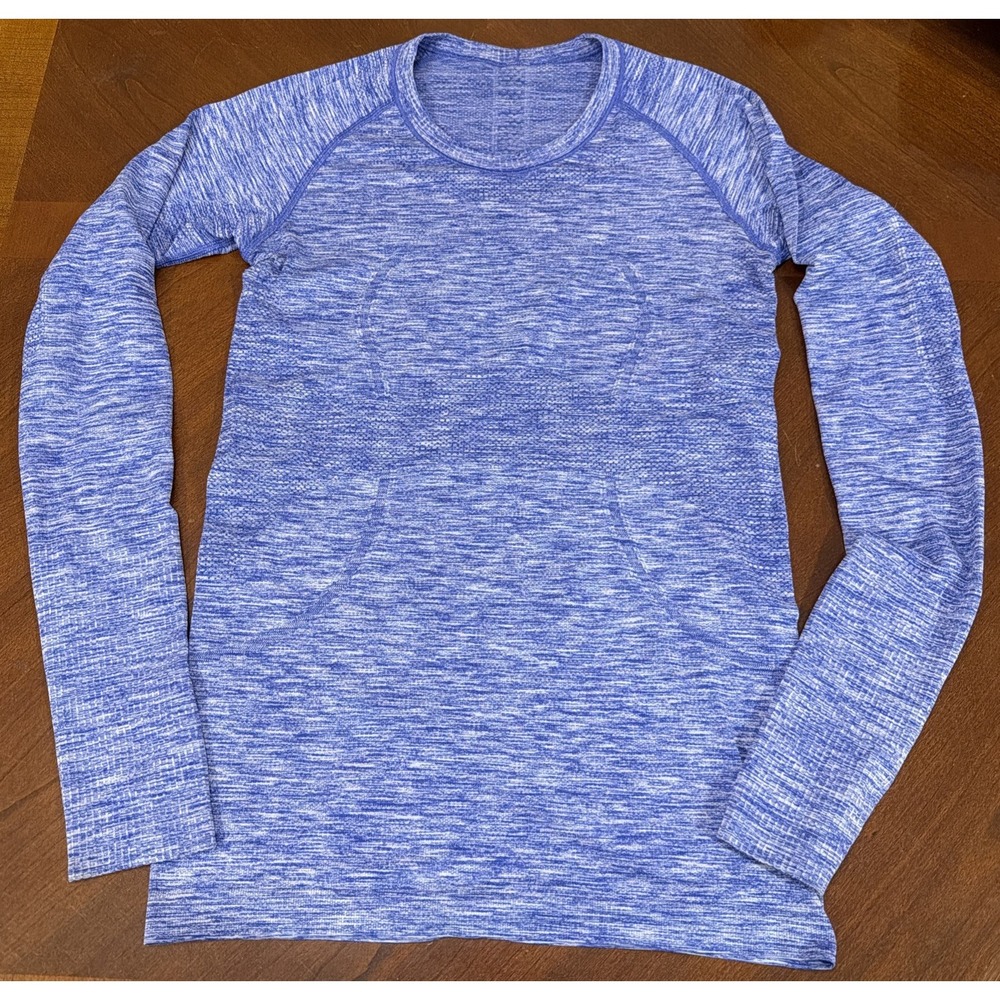 Lululemon Swiftly Tech Women's Shirt Size 6 Purple/Blue Long Sleeve Athletic